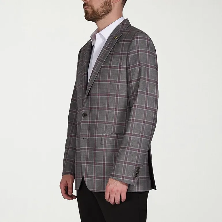 CRICKETEER™ Mens Plaid Stretch Fabric Regular Fit Sport Coat