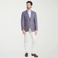CRICKETEER™ Mens Plaid Stretch Fabric Regular Fit Sport Coat