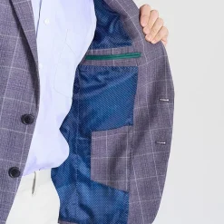 CRICKETEER™ Mens Plaid Stretch Fabric Regular Fit Sport Coat