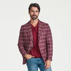 CRICKETEER™ Mens Plaid Stretch Fabric Regular Fit Sport Coat