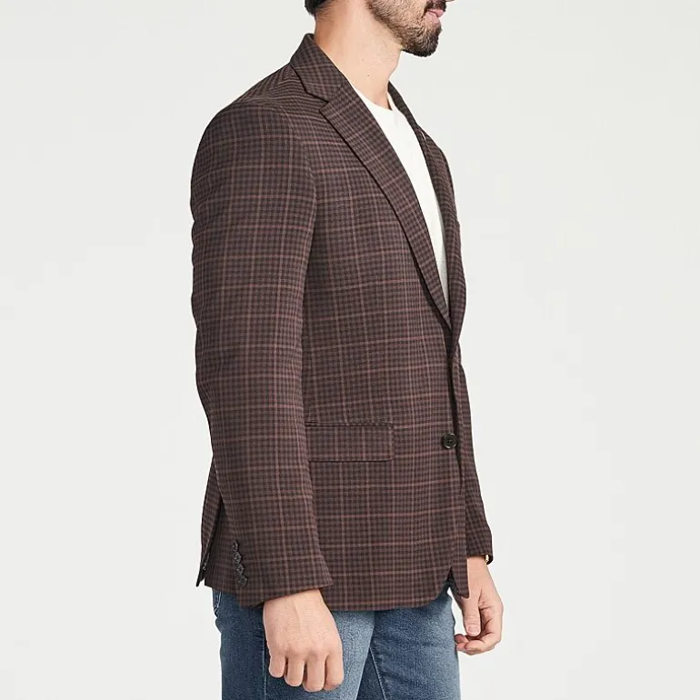 CRICKETEER™ Mens Plaid Stretch Fabric Regular Fit Sport Coat
