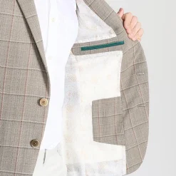 CRICKETEER™ Mens Windowpane Stretch Fabric Regular Fit Sport Coat
