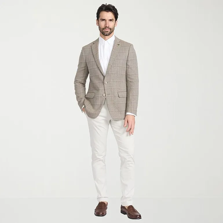 CRICKETEER™ Mens Windowpane Stretch Fabric Regular Fit Sport Coat