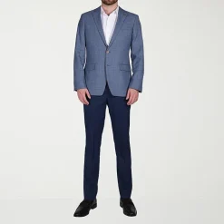 CRICKETEER™ Mens Windowpane Stretch Fabric Regular Fit Sport Coat