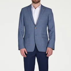 CRICKETEER™ Mens Windowpane Stretch Fabric Regular Fit Sport Coat