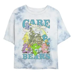 Cropped Tee Womens Juniors Crew Neck Short Sleeve Regular Fit Care Bears Nickelodeon Graphic T-Shirt