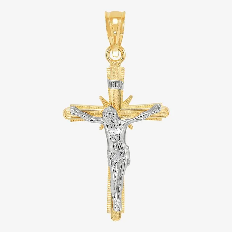 Crucifix Unisex Adult 14K Gold Cross Pendant