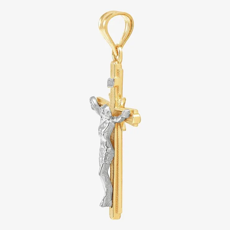 Crucifix Unisex Adult 14K Gold Cross Pendant
