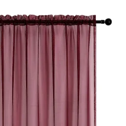Crystal Sheer Rod Pocket Sheer Set of 2 Curtain Panel