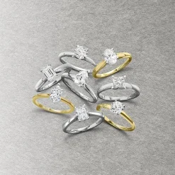 1 CT. Lab-Grown (G-H / SI1-SI2) Diamond Princess-cut Solitaire Engagement Ring in 10K Gold