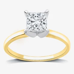 1 CT. Lab-Grown (G-H / SI1-SI2) Diamond Princess-cut Solitaire Engagement Ring in 10K Gold