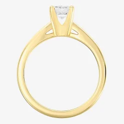1 CT. Lab-Grown (G / SI2) Diamond Emerald-Cut Solitaire Engagement Ring in 10K or 14K Gold