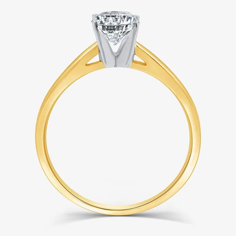 1 CT. Lab-Grown (G / SI2) Diamond Oval Solitaire Engagement Ring in 10K or 14K Gold