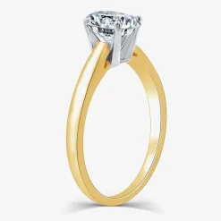 1 CT. Lab-Grown (G / SI2) Diamond Oval Solitaire Engagement Ring in 10K or 14K Gold