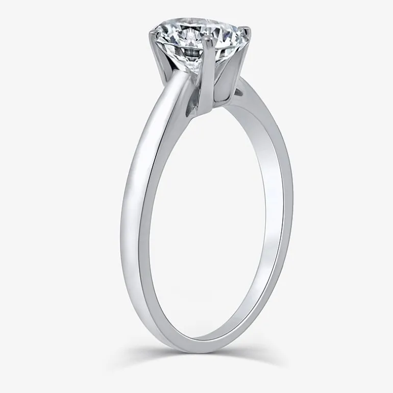 1 CT. Lab-Grown (G / SI2) Diamond Oval Solitaire Engagement Ring in 10K or 14K Gold