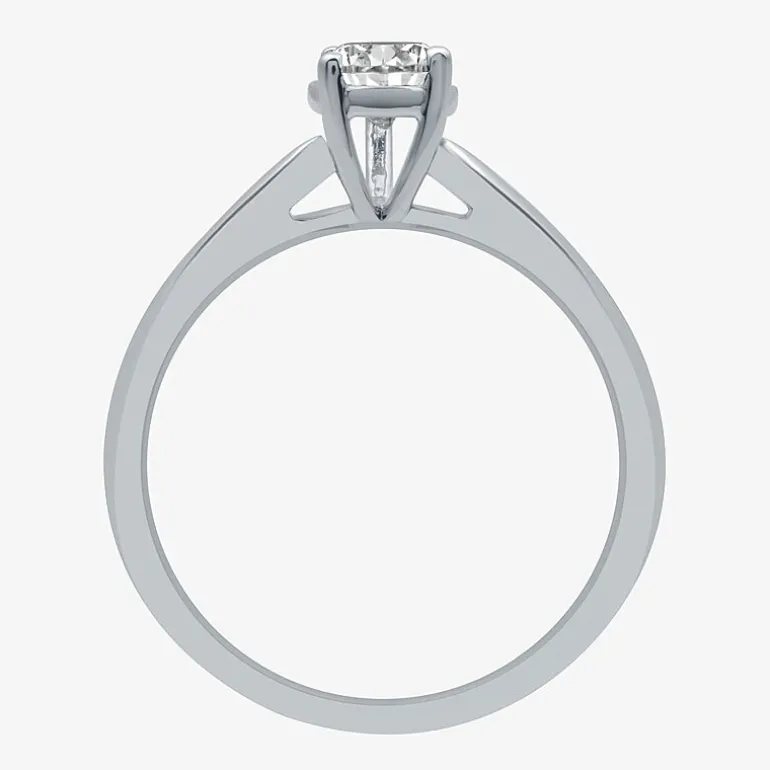 1 CT. Lab-Grown (G / SI2) Diamond Pear Solitaire Engagement Ring in 10K or 14K Gold