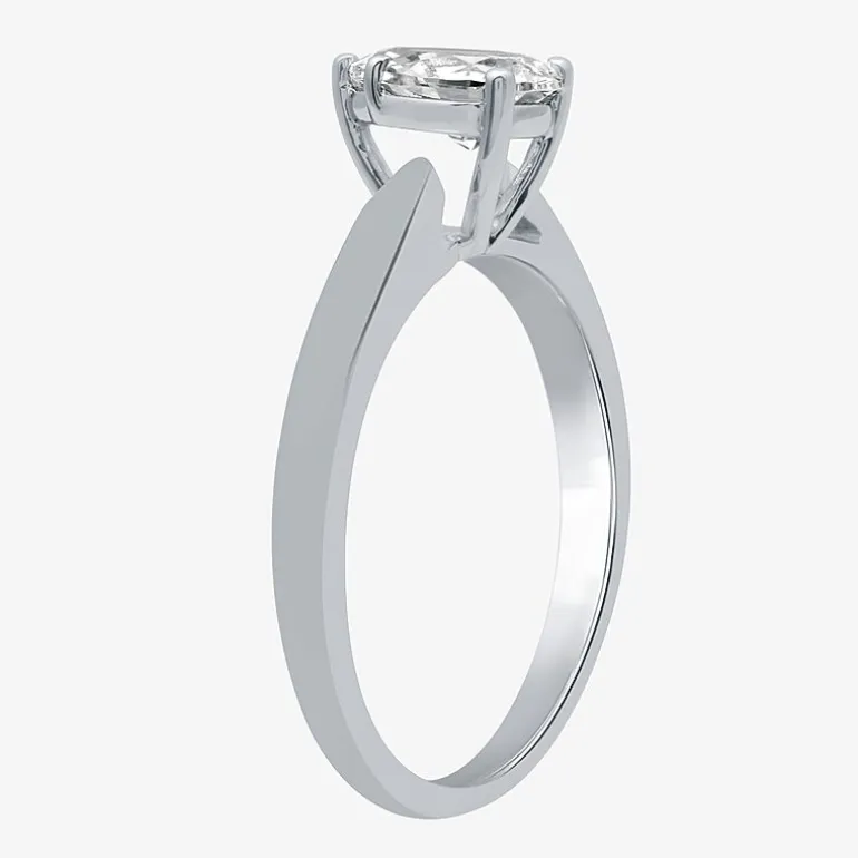 1 CT. Lab-Grown (G / SI2) Diamond Pear Solitaire Engagement Ring in 10K or 14K Gold