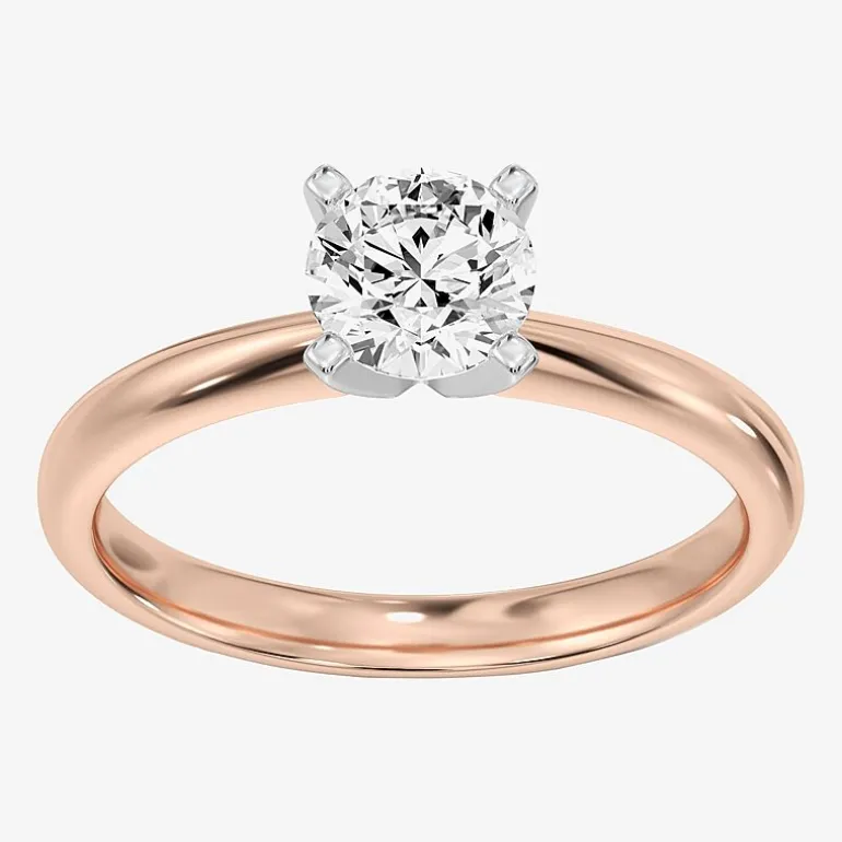1 CT. Lab-Grown (G / SI2) Diamond Round Solitaire Engagement Ring in 10K Gold
