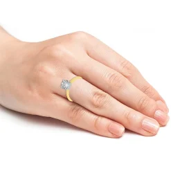 1 1/4 CT. Lab-Grown (G / SI2) Diamond Round Solitaire Engagement Ring In 14k Gold