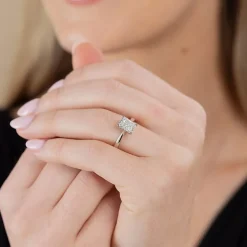 1 1/2 CT. Lab-Grown (G / VS2)  Diamond 14K Gold Radiant-Cut Solitaire Engagement Ring
