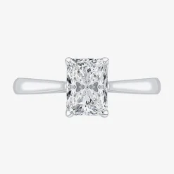 1 1/2 CT. Lab-Grown (G / VS2)  Diamond 14K Gold Radiant-Cut Solitaire Engagement Ring
