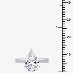 3 CT. Lab-Grown (G / VS2) Diamond Pear Solitaire Engagement Ring in14K Gold