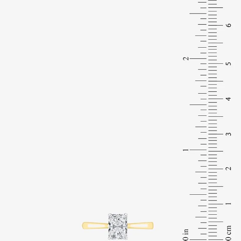 1 CT. Lab-Grown (G / VS2) Diamond Radiant-cut Solitaire Engagement Ring in 10K Gold
