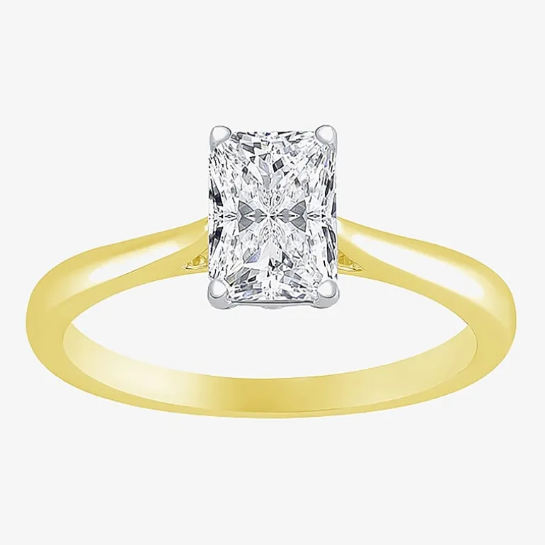 1 CT. Lab-Grown (G / VS2) Diamond Radiant-cut Solitaire Engagement Ring in 10K Gold