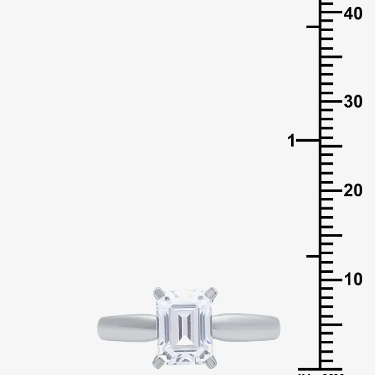 2 CT. Lab-Grown (I / SI2) Diamond Emerald-cut Solitaire Engagement Ring in 14K Gold