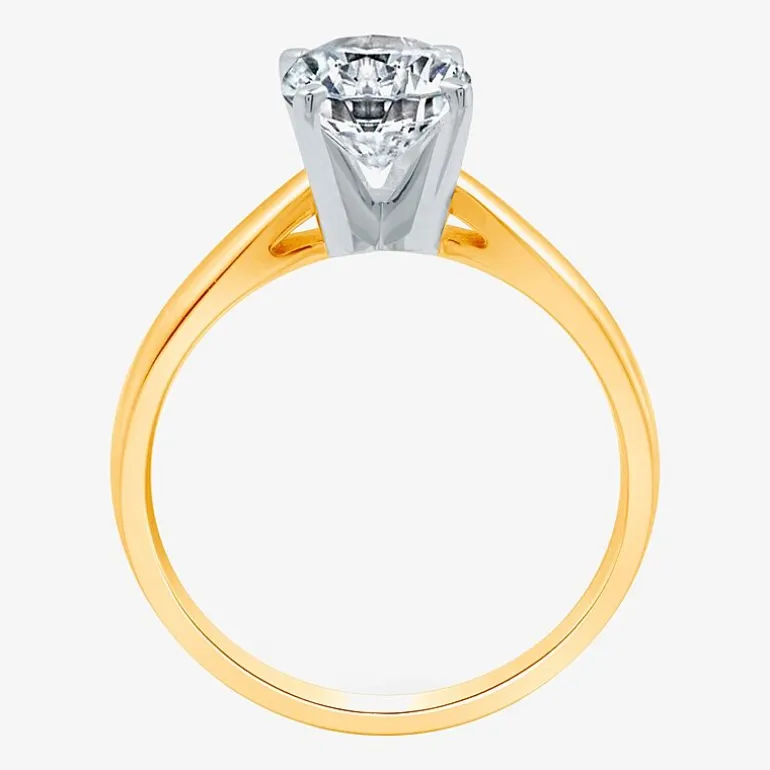 2 CT.Lab-Grown (I / SI2) Diamond Oval-cut Solitaire Engagement Ring in 14K Gold