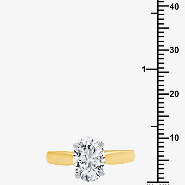 2 CT.Lab-Grown (I / SI2) Diamond Oval-cut Solitaire Engagement Ring in 14K Gold