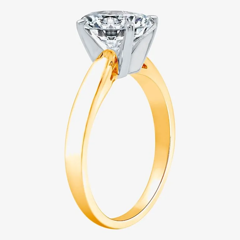 2 CT.Lab-Grown (I / SI2) Diamond Oval-cut Solitaire Engagement Ring in 14K Gold