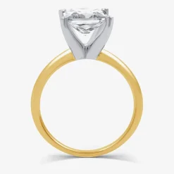 3 CT. Princess-cut Lab-Grown (G / VS2) Diamond Solitaire Engagement Ring in 14K Gold