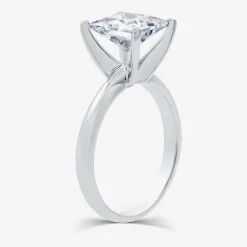 3 CT. Princess-cut Lab-Grown (G / VS2) Diamond Solitaire Engagement Ring in 14K Gold