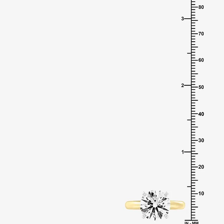 5 CT. Round Lab-Grown (F / VS1) Diamond Solitaire Engagement Ring in 14k Gold