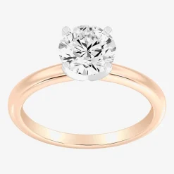1 1/2 CT..Round Lab-Grown (G / Si2) Diamond Solitaire Engagement Ring in 14K Gold
