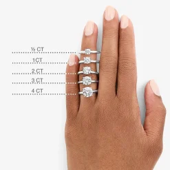 1 1/2 CT..Round Lab-Grown (G / Si2) Diamond Solitaire Engagement Ring in 14K Gold