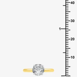 1 1/2 CT..Round Lab-Grown (G / Si2) Diamond Solitaire Engagement Ring in 14K Gold