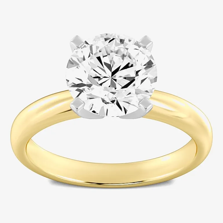 3 CT. Round Lab-Grown (G / VS2) Diamond Solitaire Engagement Ring in 14K Gold