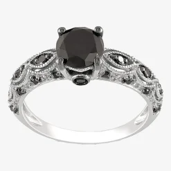 1 1/4 CT.T.W. Color-Enhanced Black Diamond Ring
