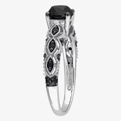 1 1/4 CT.T.W. Color-Enhanced Black Diamond Ring