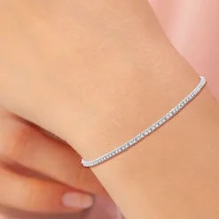 1 CT. T.W. Genuine White Diamond 10K or 14K White or Yellow Gold Tennis Bracelet