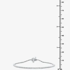 1 CT. T.W. Genuine White Diamond 10K or 14K White or Yellow Gold Tennis Bracelet