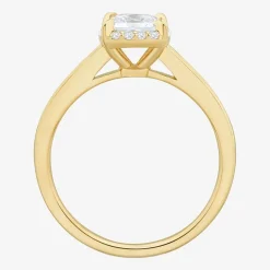 1 CT.T.W. (H-I / SI1-SI2) Lab-Grown Diamond Side Stone Halo Engagement Ring in 10K Gold