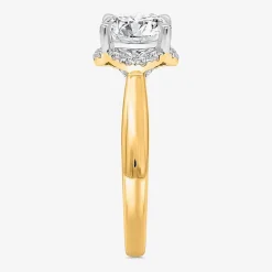 2 1/7 Ct.T.W. (I / I1) Womens Lab Grown White Diamond 14K Gold Round Halo Engagement Ring