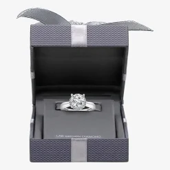 2 1/7 Ct.T.W. (I / I1) Womens Lab Grown White Diamond 14K Gold Round Halo Engagement Ring