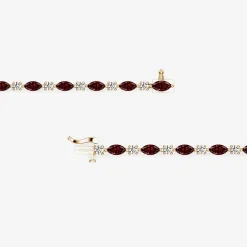 1 CT. T.W. Lab-Grown Diamond and Genuine Gemstone 10K Gold 7.5 Inch Tennis Bracelet