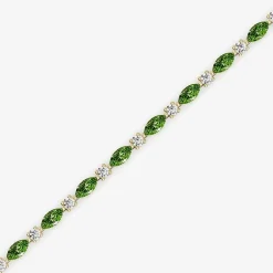 1 CT. T.W. Lab-Grown Diamond and Genuine Gemstone 10K Gold 7.5 Inch Tennis Bracelet