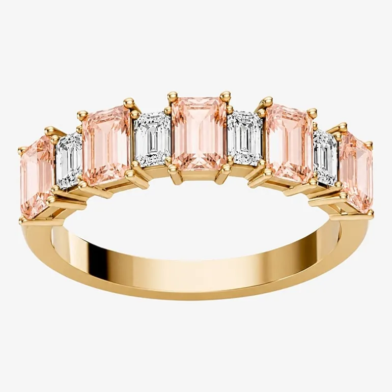 3/8 CT. T.W. Lab-Grown Diamond and Genuine Gemstone 10K Gold Band