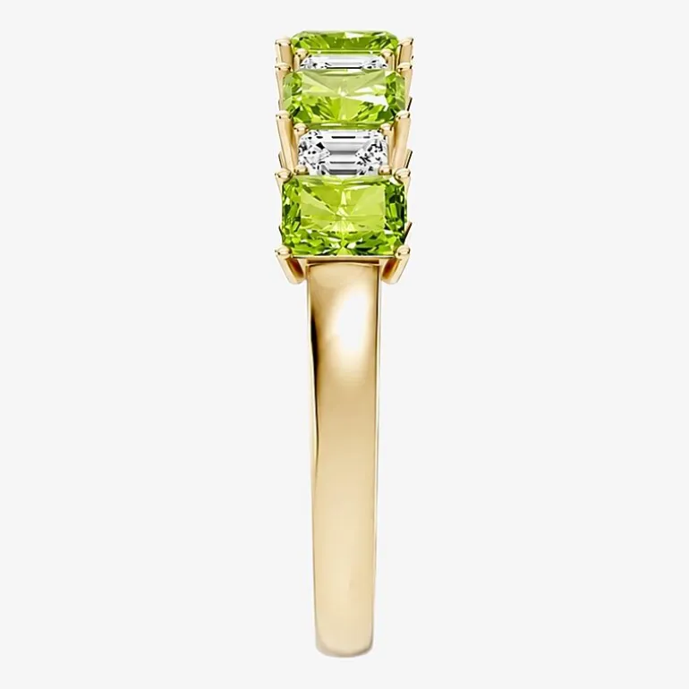 3/8 CT. T.W. Lab-Grown Diamond and Genuine Gemstone 10K Gold Band